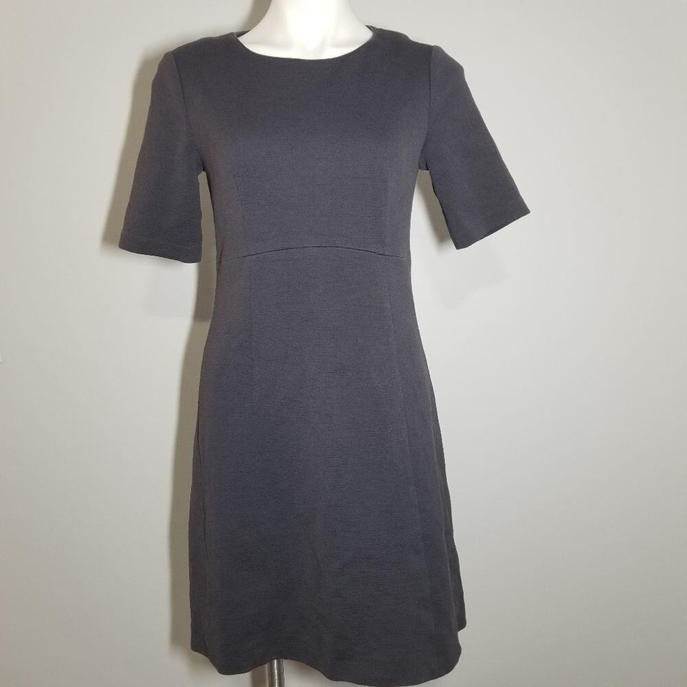 Peserico Italy Gray A-Line Dress Size IT 44 US 10 Solid Career Luxury